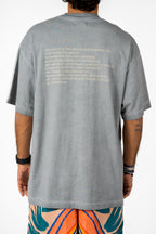 T-shirt Oversize Art Grigio Stonewash