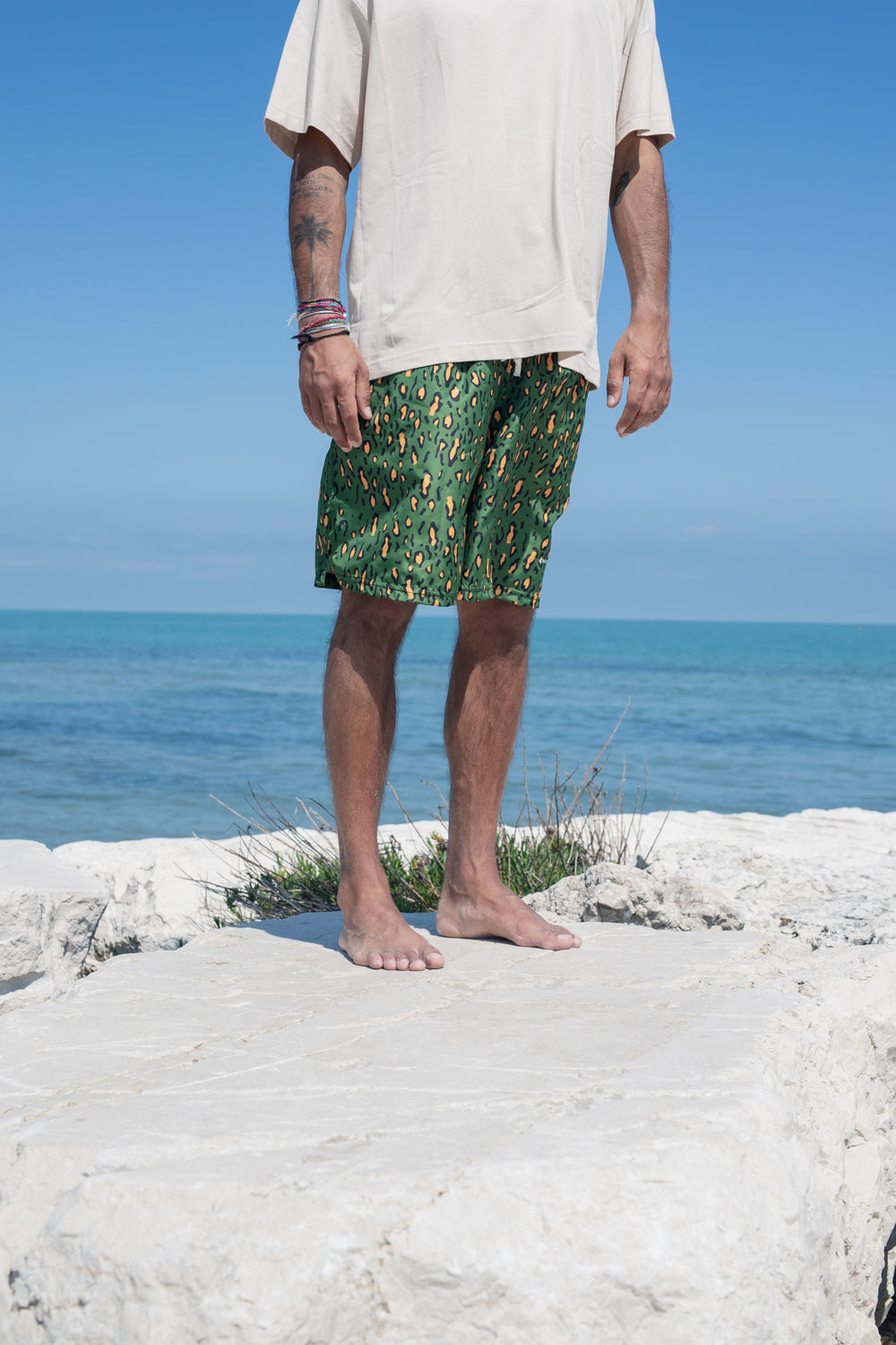 Short Mare Green Leopard