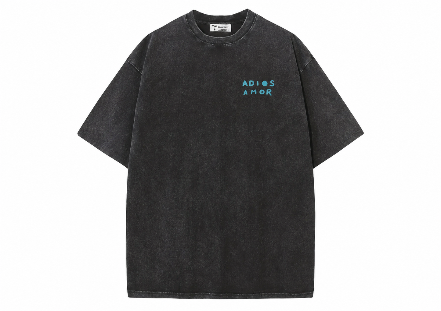 T-shirt Oversize Adios Grigio Stone