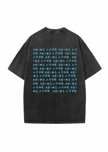 T-shirt Oversize Adios Grigio Stone