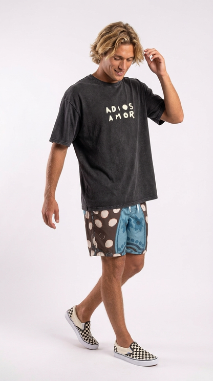 T-shirt Oversize Adios Grigio Stone