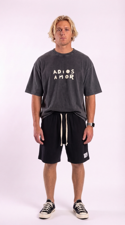 T-shirt Oversize Adios Grigio Stone