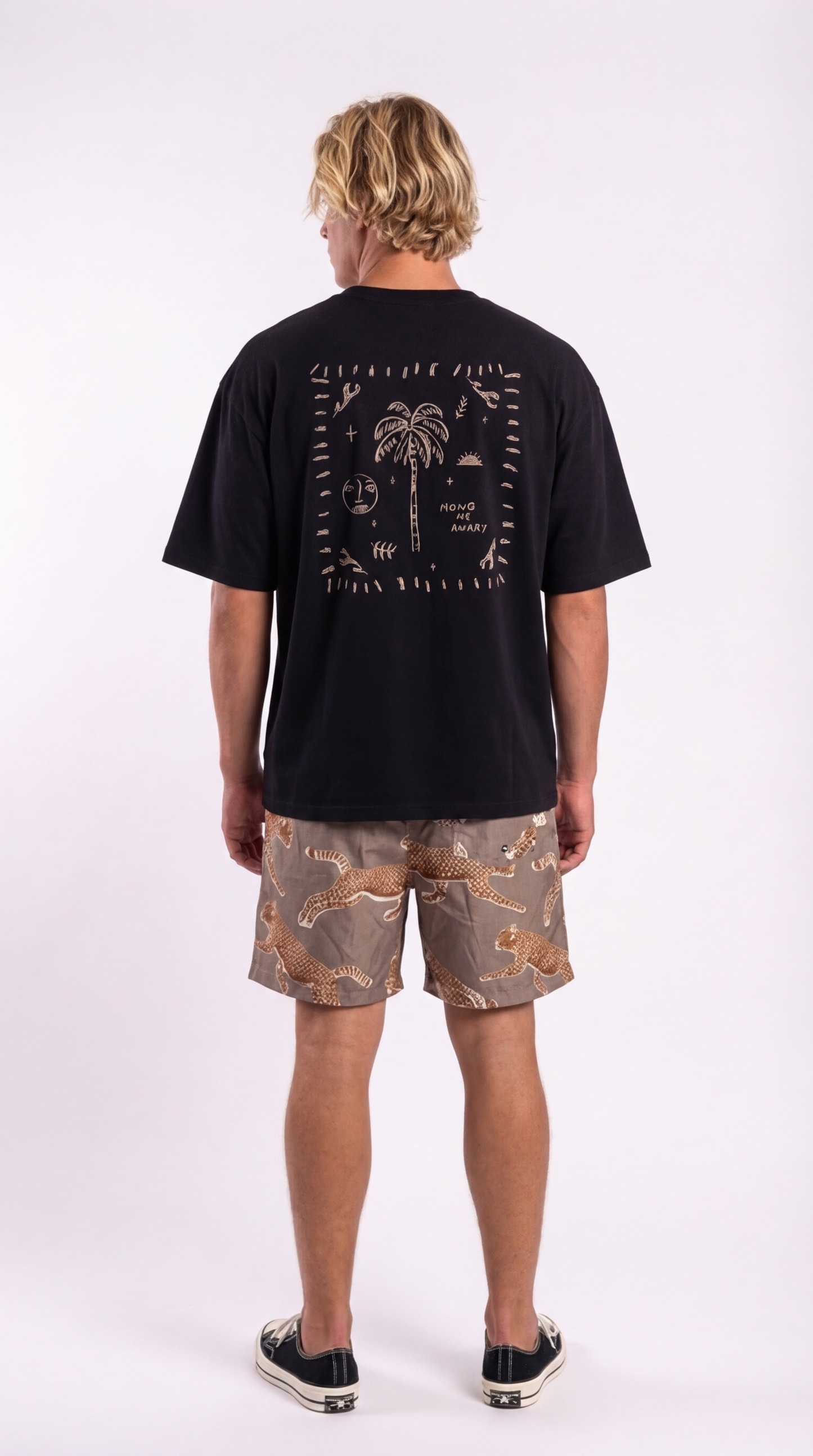 T-shirt Oversize Bandana Nera