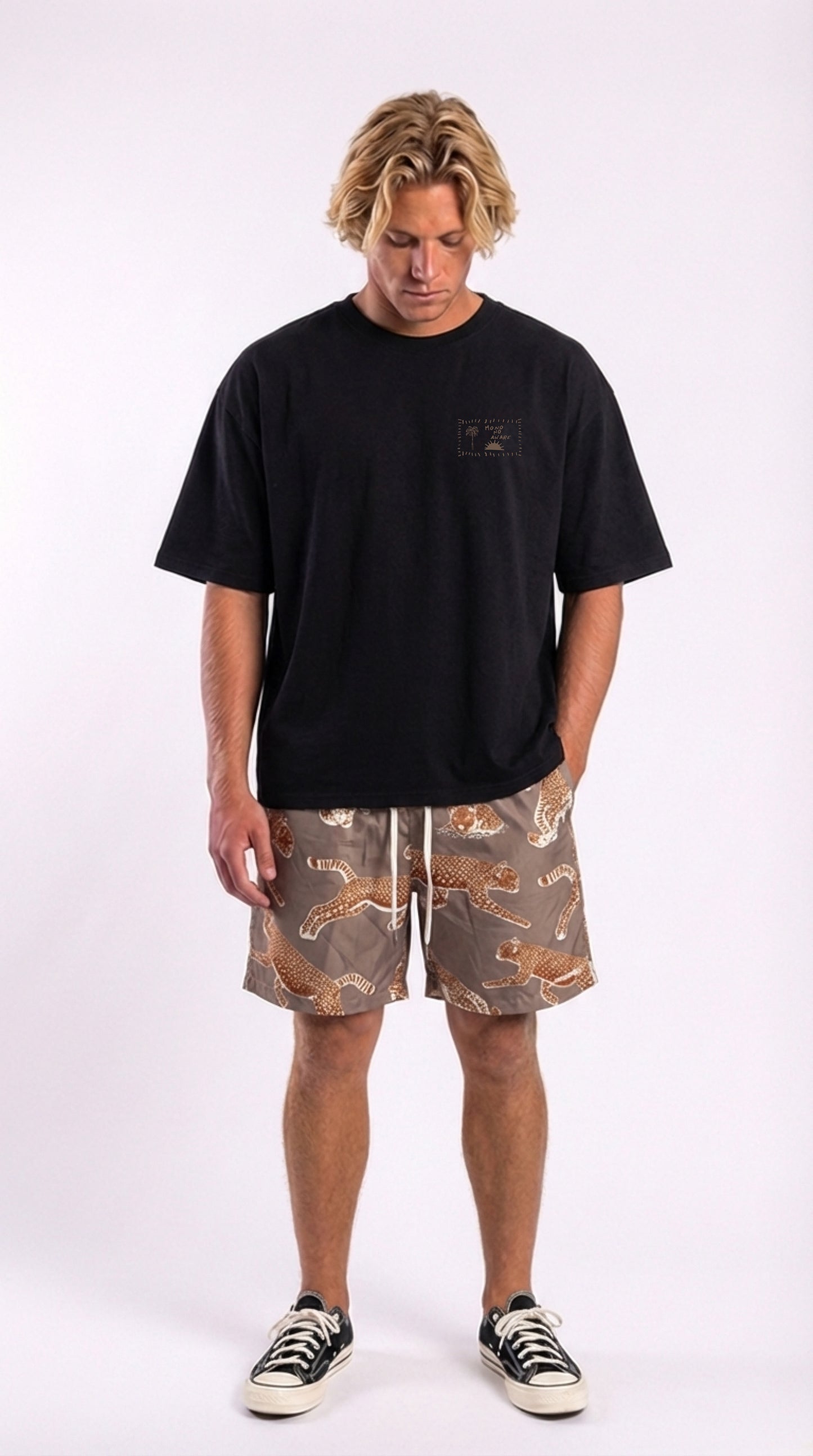 T-shirt Oversize Bandana Nera