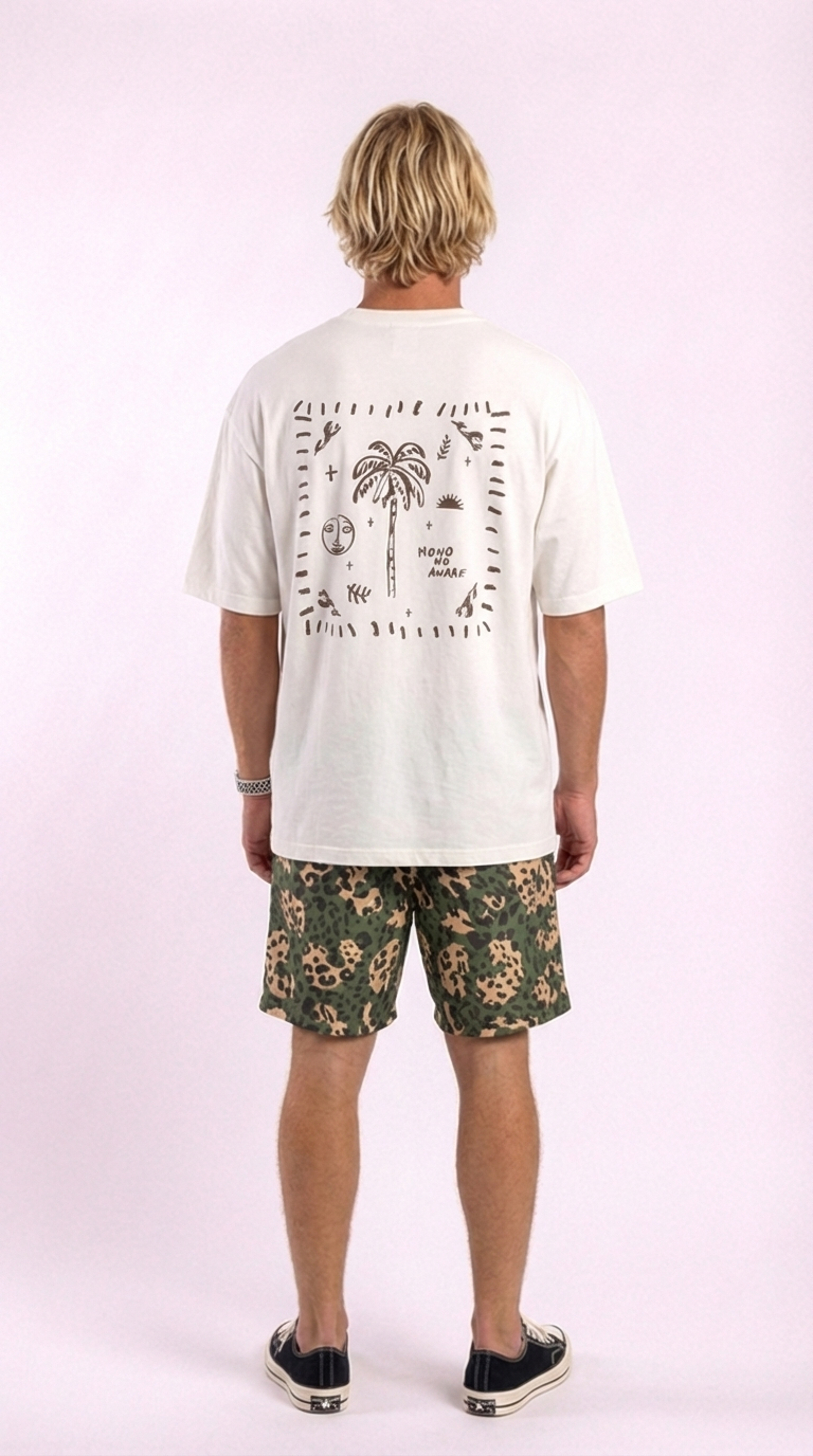 T-shirt Oversize Bandana Bianca
